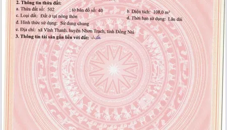 ĐẦU TƯ SINH LỜI - Chính Chủ Cần Bán Lô Đất 2 Mặt Tiền Tại Vĩnh Thanh, Nhơn Trạch, Đồng Nai