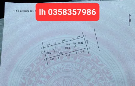 Bán đất 91m² ngang 5m giá 1.35 tỷ Xã Kim Anh