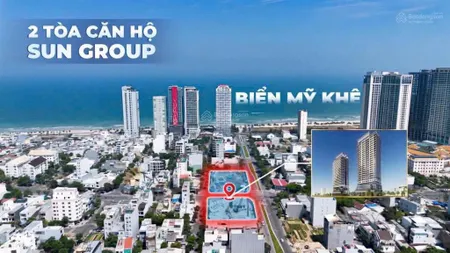 Bán cặp đất đẹp khu biển sát ngay 2 tòa tháp đôi sun costa, cách biển đúng 300m giá tốt 26 tỷ