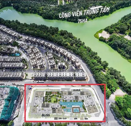 Căn hộ giữa trung tâm hành chính tỉnh Bình Dương. Tiếp giáp hồ công viên 75ha