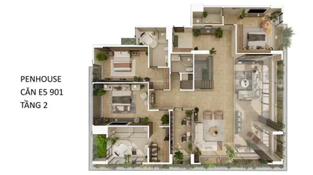 Chỉ cần 600 triệu sở hữu căn hộ 2 phòng ngủ full nội thất kđt ecopark