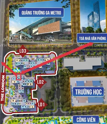 2pn2wc london 69tr/m rẻ ngang sapphire vinhomes ocean park