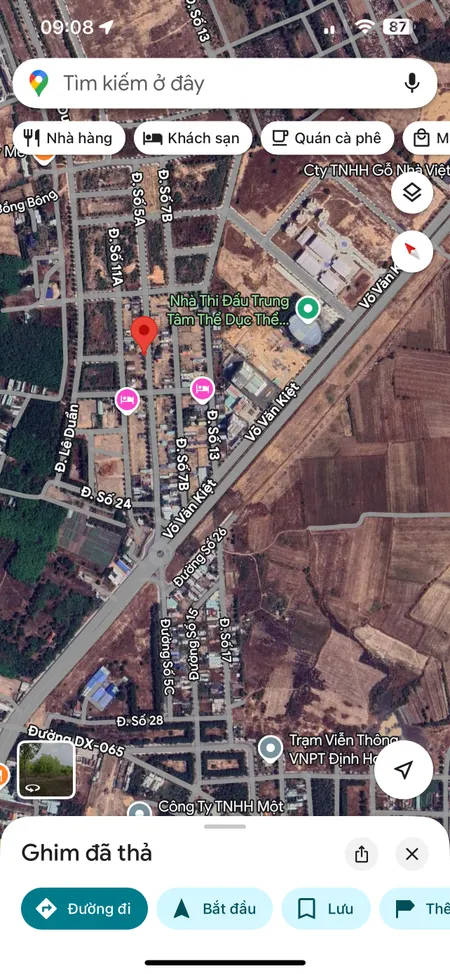Mt trục chính Đường 5B TĐC Định Hoà-Hoà Phú (phường Bình Dương-TP.HCM) sót duy nhất 1 lô đẹp ngang 5,87m