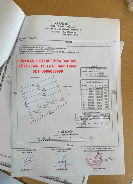 CHÍNH CHỦ CẦN BÁN 5 LÔ ĐẤT Thôn Tam Tân, Xã Tân Tiến, TX. La Gi, Bình Thuận - GIÁ SIÊU TỐT