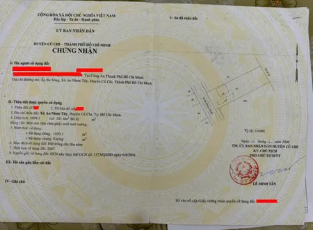Đất Chính Chủ 1699m2 mặt tiền đường Đỗ Đăng Tuyển, Củ Chi cần tìm chủ mới