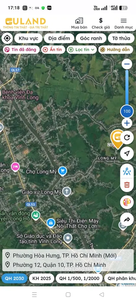 Cần bán gấp lô đất VƯỜN và thổ cư. Vị trí cách trung tâm tổ vĩnh long 4km thuận lợi vườn và ở ks nông nghiệp. Được lên hết thổ cư. Đường xe hơi