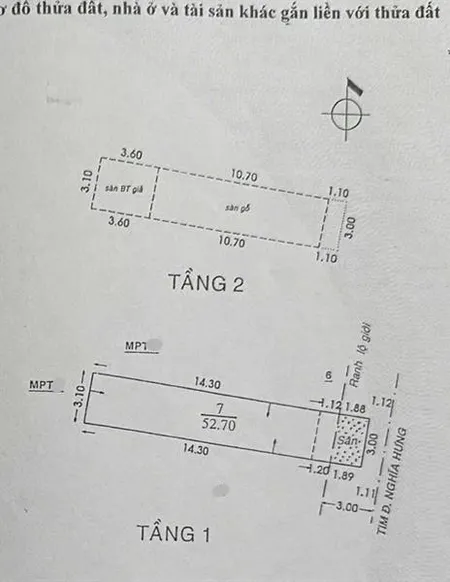 BÁN NHÀ 54m2 Mặt tiền NGHĨA HƯNG, nở hậu, nhỉnh 6 tỷ