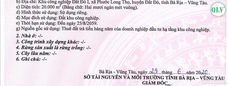Bán 3 lô đất 69.000 m2 kcn Đất Đỏ - Bà Rịa Vũng Tàu