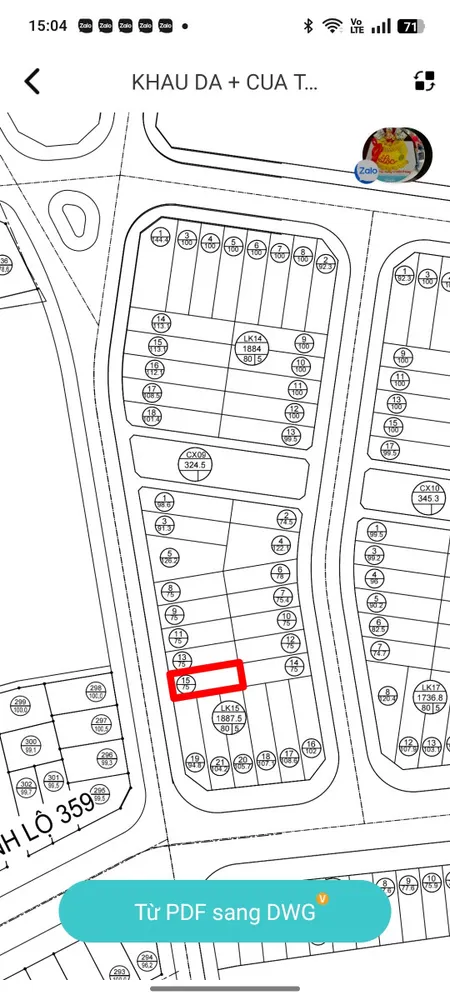 Bán đất 75m² ngang 5m . lô 15lk15 Cửa Trại.giá 4.55 tỷ Phường Thủy Nguyên( Thủy Sơn) liên hệ 0362558882
