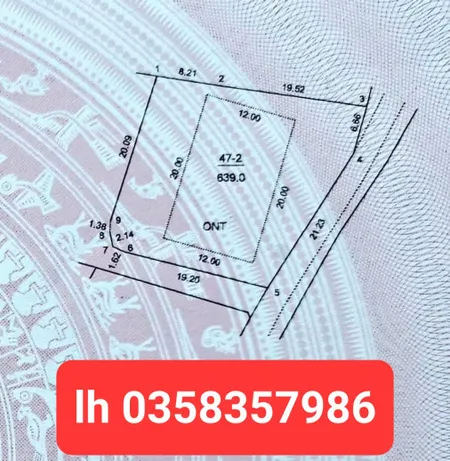Bán đất 639m² ngang 28m giá 8.3 tỷ Xã Trung Giã