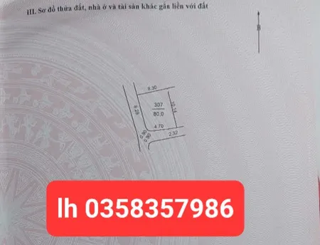 Bán đất 80m² ngang 8.30m giá 3.68 tỷ Xã Sóc Sơn