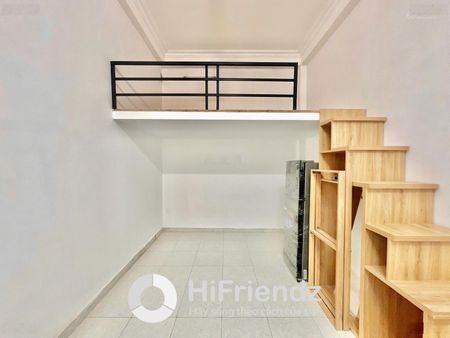 Cho thuê phòng gác tách bếp - Cửa sổ thoáng - Gần cầu vượt Hoàng Hoa Thám - Etown Cộng Hoà