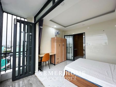 Cho thuê căn hộ có ban công, thang máy q8, ngay dương bá trạc