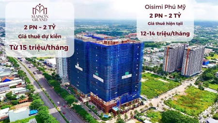 Căn hộ Maison Grand Phú Mỹ giá rẻ đầu tư 1.6 tỷ, CK 3.5%, TT 50% nhận nhà Quý 2/2026