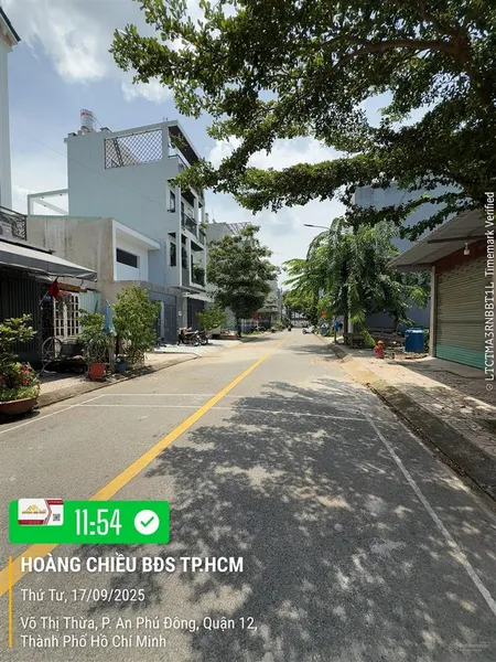 Đất hẻm 1 trục đường nhựa 12m ngay chợ võ thị thừa.dt. 4m x 16m 62m2 gần đh nguyễn tất thành