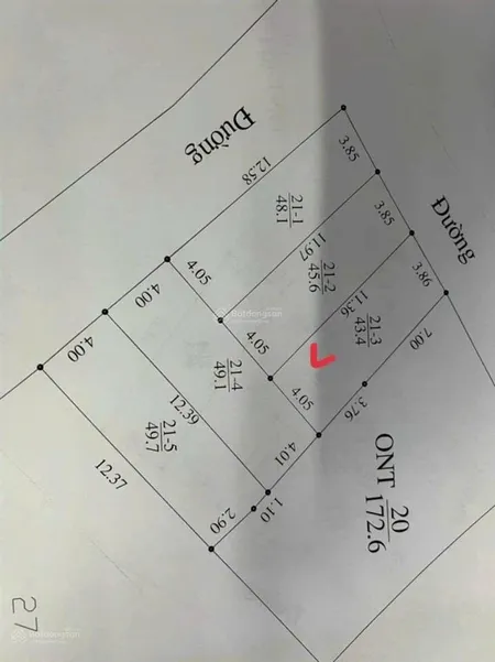 Bán đất tại hồng quang, 1 tỷ 050 triệu, 43.4m2, giá tốt bao đẹp