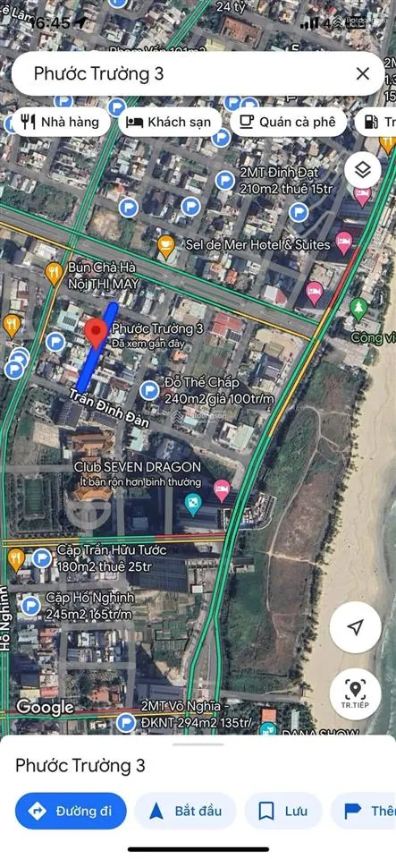 Bán đất phước trường 3, dt 119m2 ngang 5m view đẹp, sơn trà, đà nẵng. 0905 982 ***