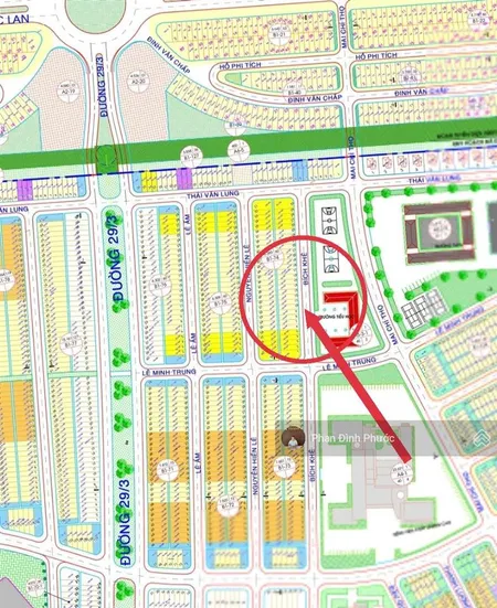 Bán đất đường bích khê view trường học, hướng đông nam mát mẻ