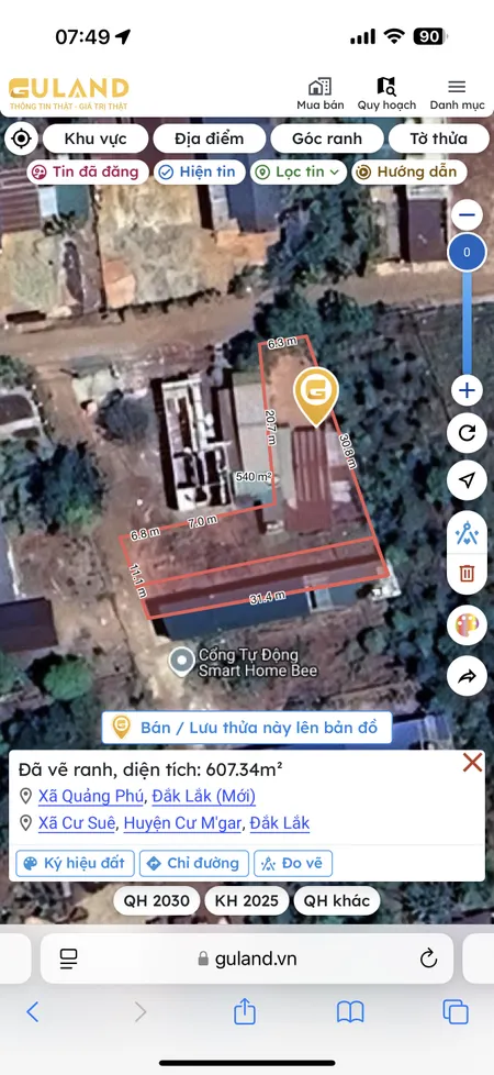 Bán đất 200m² giá 1.28 tỷ Xã Quảng Phú