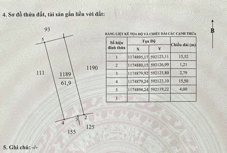 Bán đất 62.3m² ngang 4m giá 680 triệu Xã Rạch Kiến