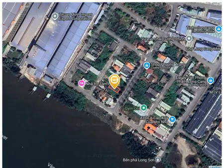Nền Biệt Thự dt 220m² ngang 10m view Sông Vàm Cỏ, Chợ Long Cang, giá 4 tỷ 150