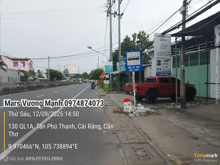 BÁN  NHÀ + ĐẤT 2029,7M2, MẶT TIỀN 9,4M TẠI QL1A CÁI RĂNG, CẦN THƠ