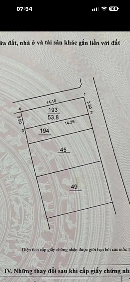 Bán đất 54m² ngang 3.8m giá 4.1 tỷ Xã Thư Lâm