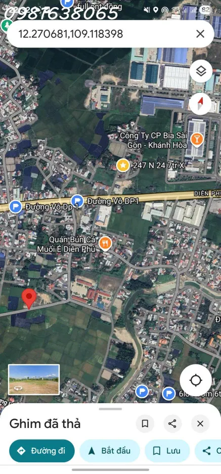Cơ Hội Đầu Tư Đất Diên Phú, Huyện Diên Khánh –Mặt Tiền Đường Nhựa, Giá Tốt Bao Thuế Phí