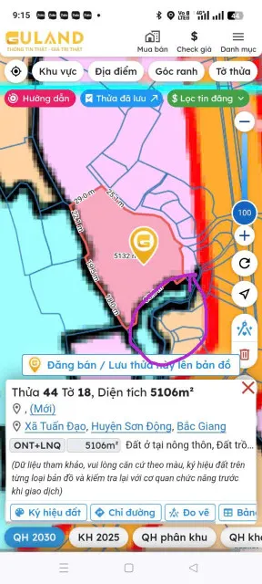 Bán đất 5106m² giá 8 tỷ Xã Tuấn Đạo