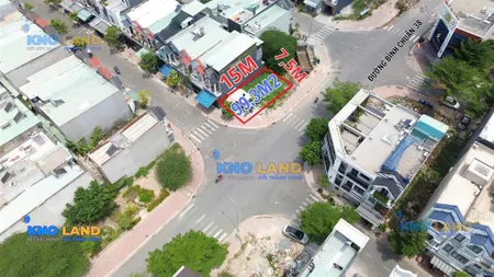 Lô góc ngang 7.5 tổng 100m2, kdc ngay ngã tư miếu ông cù,