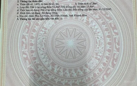 Lô đất đẹp giá tốt phú ân nam, gần chợ diên an