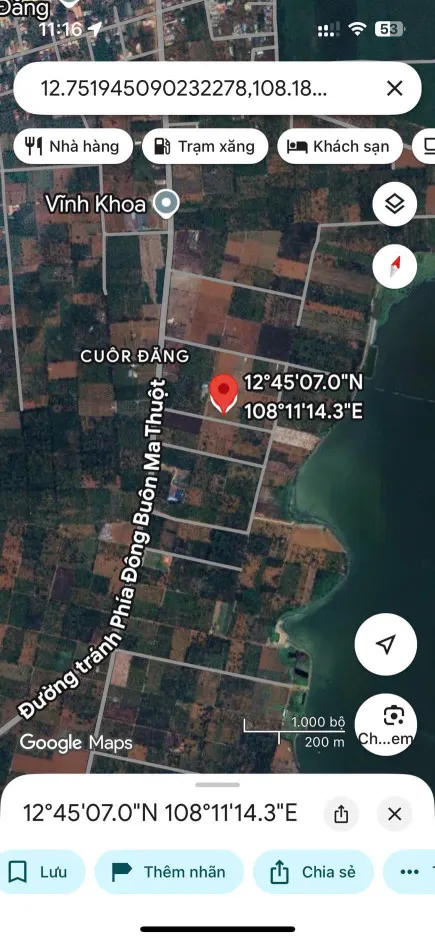 Bán đất 5071.2m² giá 4.5 tỷ Xã Cuôr Đăng