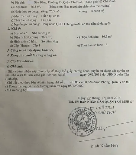 Bán nhà 77m2 hxh Bàu Bàng ngay Etown Cộng Hoà nhỉnh 7 tỷ