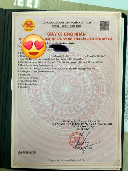 Bán đất 100m² ngang 5,9m giá 3.1 tỷ Xã Sóc Sơn