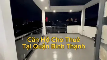 Cho thuê căn hộ lầu 3 khu vực Bình Thạnh gần Lăng Ông Bà Chiểu , view sân thượng rộng thoáng mát