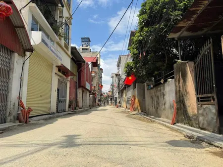 Bán đất tại thụy hà bắc hồng đông anh. dt 81,8m, mt 4,87m, vuông vắn đẹp, ngõ ô tô vào tận