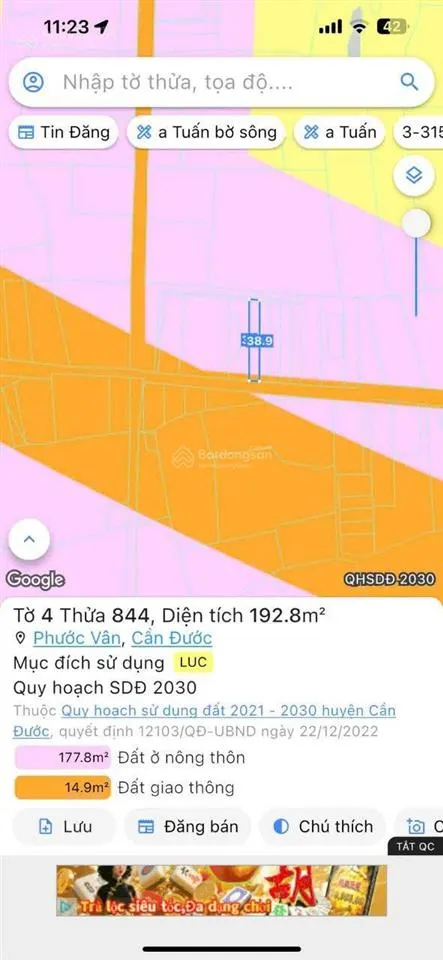 2 lô đất 5x40m mặt tiền đường liên xã kế đường vành đai 4 quá tiềm năng