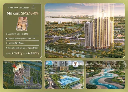 Độc quyền siêu phẩm 2pn góc có lãi ngay khi mua sm2.18.09 78,6m2 full nội thất 6,4 tỷ