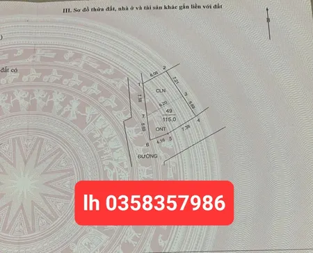 Bán đất 115m² ngang 12m giá 2.65 tỷ Xã Kim Anh