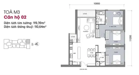 Tôi cần bán căn góc 120m2 nhà m3
