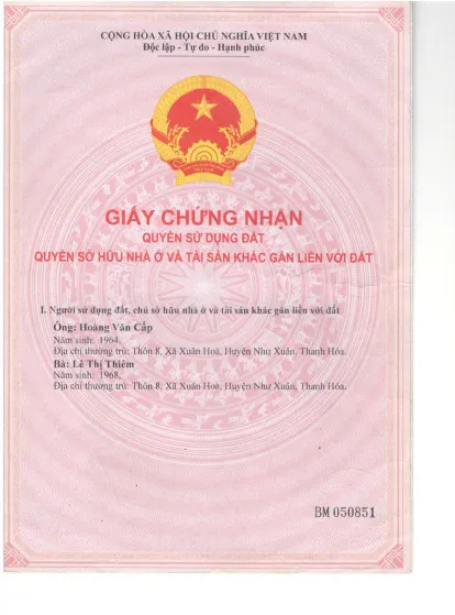 CHÍNH CHỦ CÓ MẢNH ĐẤT CẦN BÁN TẠI NHƯ XUÂN - THANH HÓA
