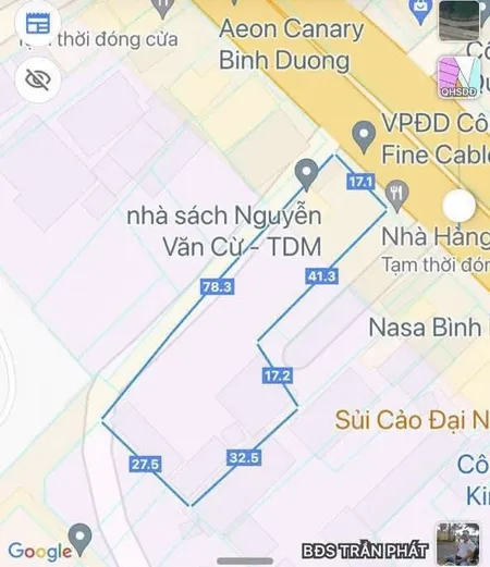 Bán đất 1730m² ngang 17m giá 62.3 tỷ Phường Thuận An 0815422197