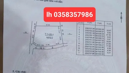 Bán đất 1979m² ngang 100m giá 25 tỷ Xã Kim Anh