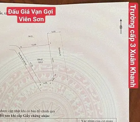 Lô góc cực phẩm khu đấu giá vạn gợi hàng xóm khu đô thị hud sơn tây