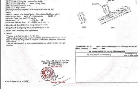 Bán gấp nhà 6x15m, 1lầu giá 12.6tỷ, mt đường số kdc tân quy đông p. tân phong kế lotte q. 7
