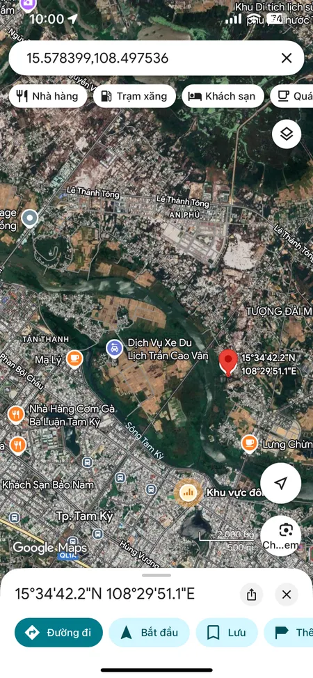 Chào bán đất vườn ở Tam Kỳ (phường Quảng Phú, Đà Nẵng) 335,3 m2. Mặt tiền nhìn ra sông