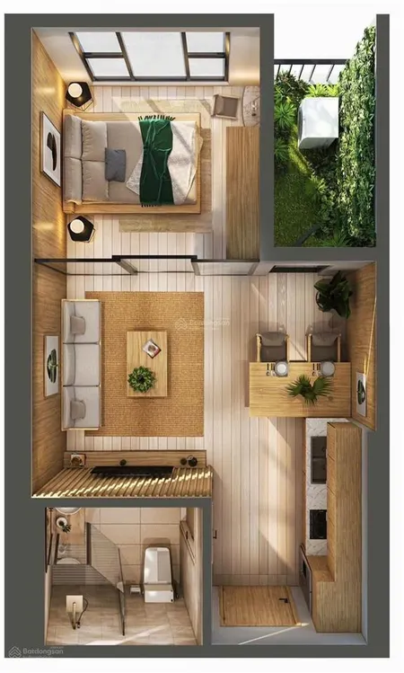Cần bán căn 1 ngủ toà sf2 skyforest view biệt thự đảo 37m giá 3.1 tỷ bao phí