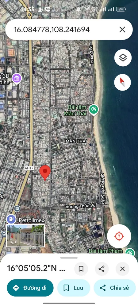 Bán đất 222m2 ( ngang 10m ) - Kiệt Phó Đức Chính, Sơn Trà, gần Biển Mân Thái