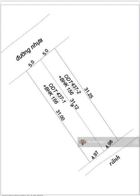 Bán đất khu 97 lục quân sổ riêng thổ cư 5x31