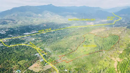 Đi định cư bán trang trại tâm huyết 90.000m2 đất mặt tiền đường đông anh, hà lâm, giá 25 tỉ